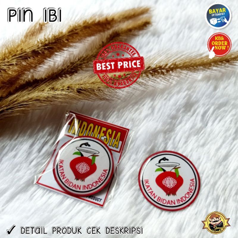 PIN IBI IKATAN BIDAN INDONESIA MOTIF BULAT 3Cm