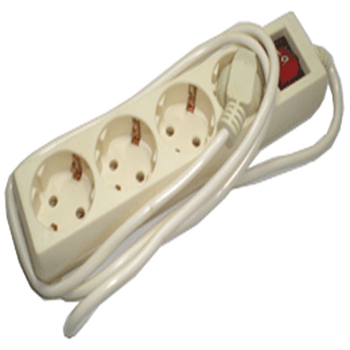 Stop kontak + saklar 4 lubang 1,5 Meter / Terminal colokan 1,5 M