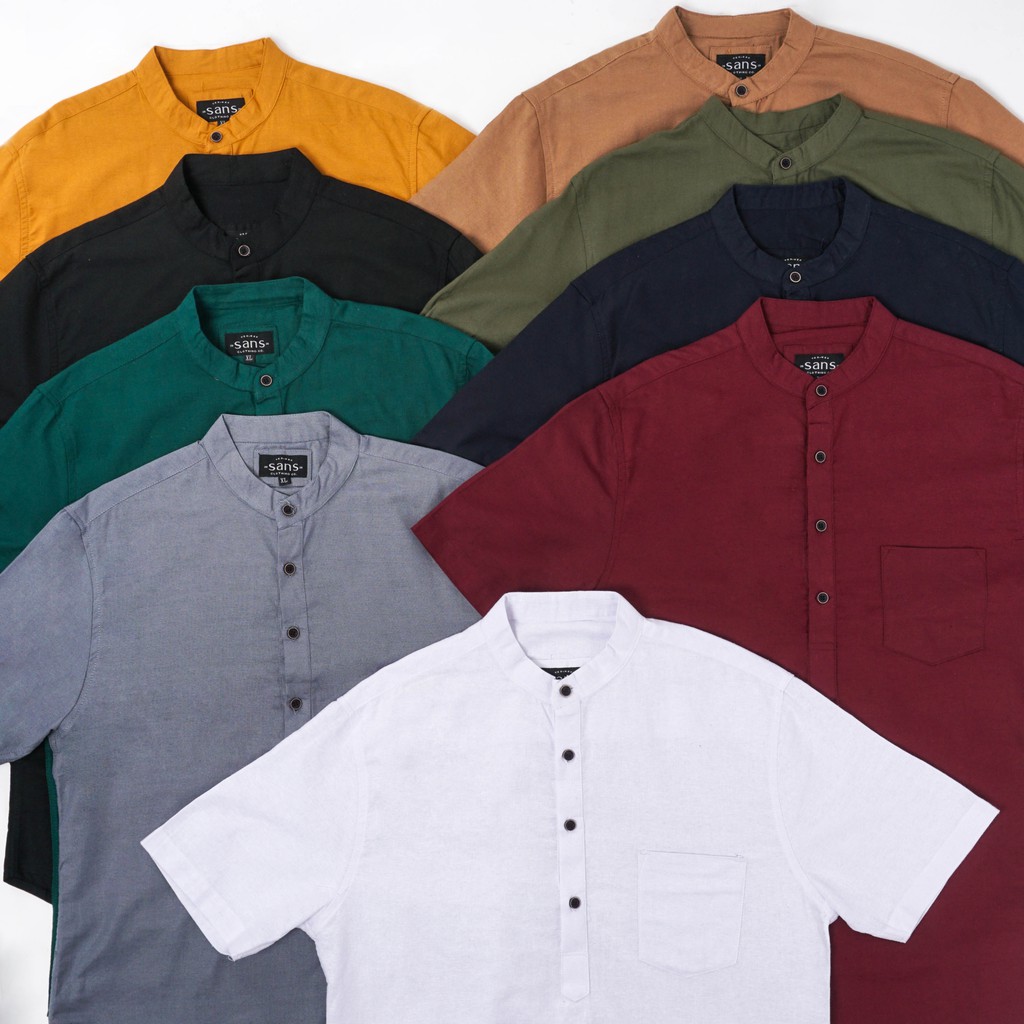 SANVANINA E-1424 Kemeja Koko Shanghai Lengan Pendek BEST SELLER | Kemeja Koko Shanghai Pria