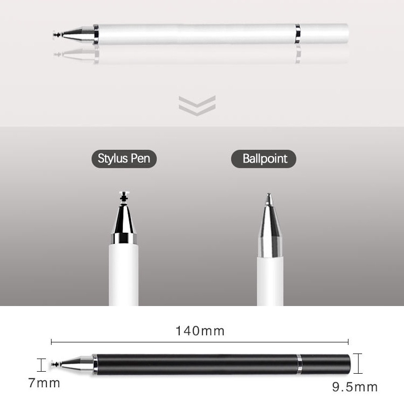 Stylus Pen 2in1 Universal Microfiber Head Touch Drawing Pen
