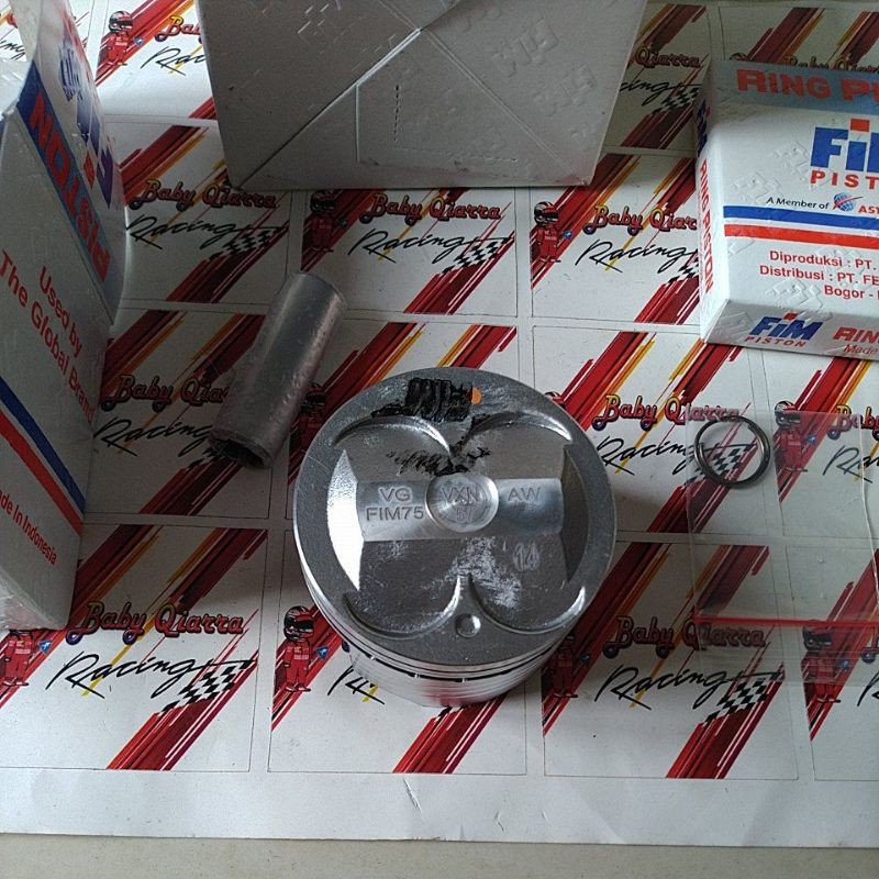 PISTON KIT SEHER RING PEN KLIP FIM 75 IZUMI RACING 57 57.5 58 58.5 59 PEN 14 JUPITER MX NMAX AEROX-1