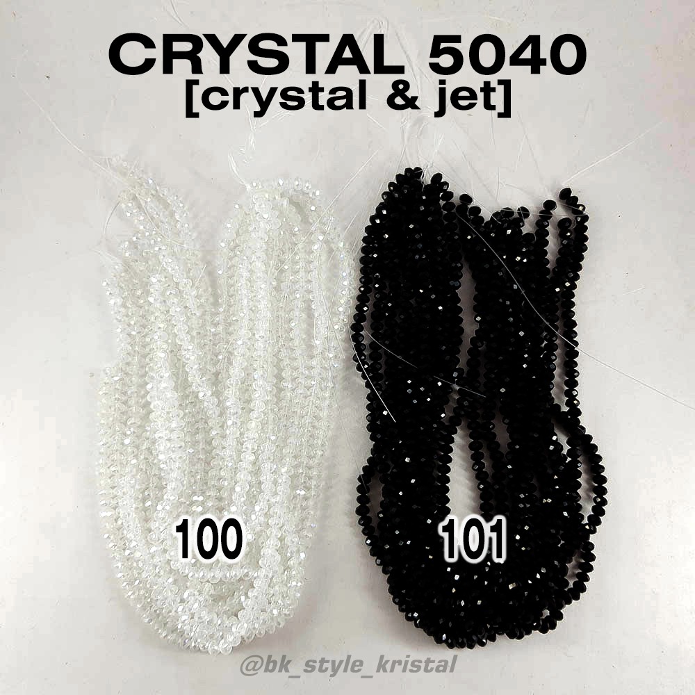 Kristal Renteng 5040 Crystal dan Jet - Per renteng/string