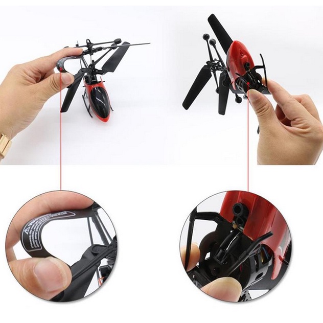 LED Remote Control Helikopter Mainan Mini Remote Control Helikopter Pesawat USB Charger Hadiah Anak-anak-5