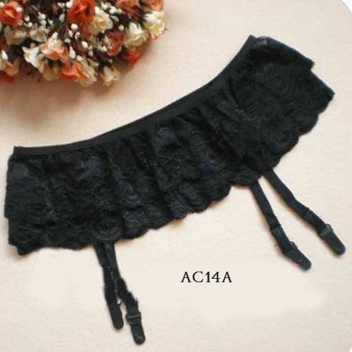 [SIAP KIRIM] GARTER BELT SABUK PAHA SEXY LINGERIE LACE HITAM AC14A