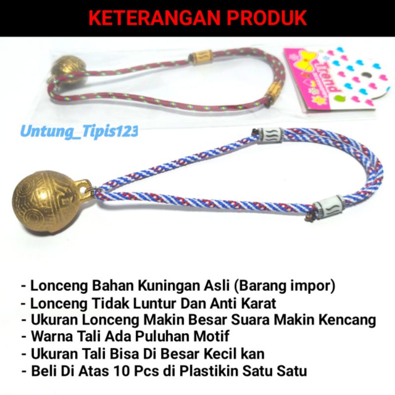 kalung prusik lonceng kuningan impor premium kalung kucing  kelinci musang anjing kalung tali perusik buat hewan