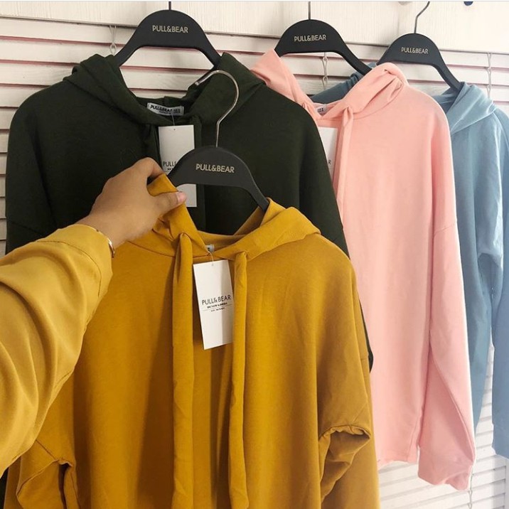 hoodie pull and bear kuning