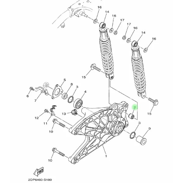 BOSH BOS SHOCK SOK SHOK BELAKANG BAWAH NMAX N MAX AEROX 155 LEXI XMAX 250 ORIGINAL YGP 0388-08803