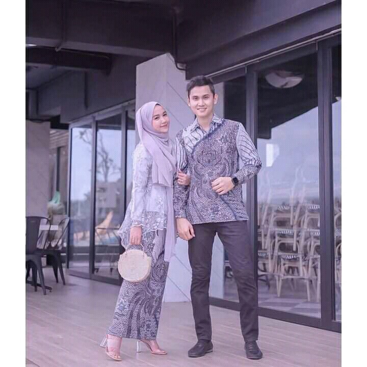 Batik Couple Gheya Brukat Tulle Mix Ceruti Ljf Store