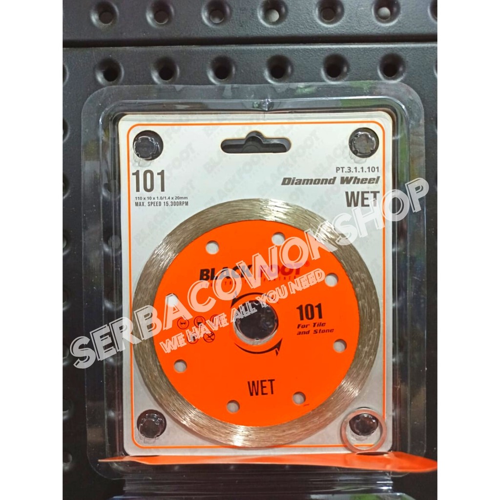 Blackfoot Diamond Wheel 4&quot; x 101 Wet / 102 Dry Mata Potong Keramik Harga Satuan Termurah Berkualitas