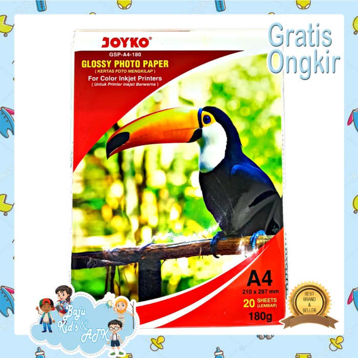 

Senikertas- Kertas Foto / Glossy Photo Paper Joyko Tebal 180 Gr Gsm Gram -Kertas-Seni.