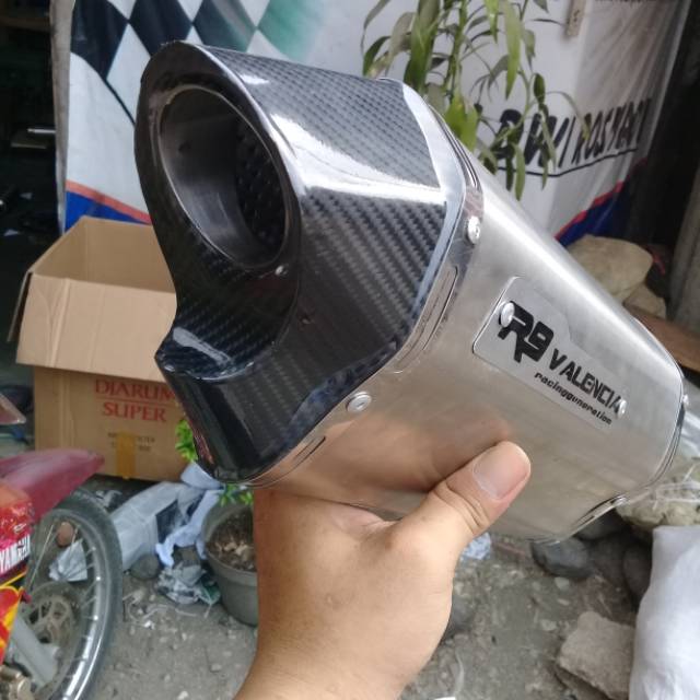 Knalpot R9 Valencia Cbr150 R15 Vixion Sonic NinjaFi R25 Tiger Byson dll