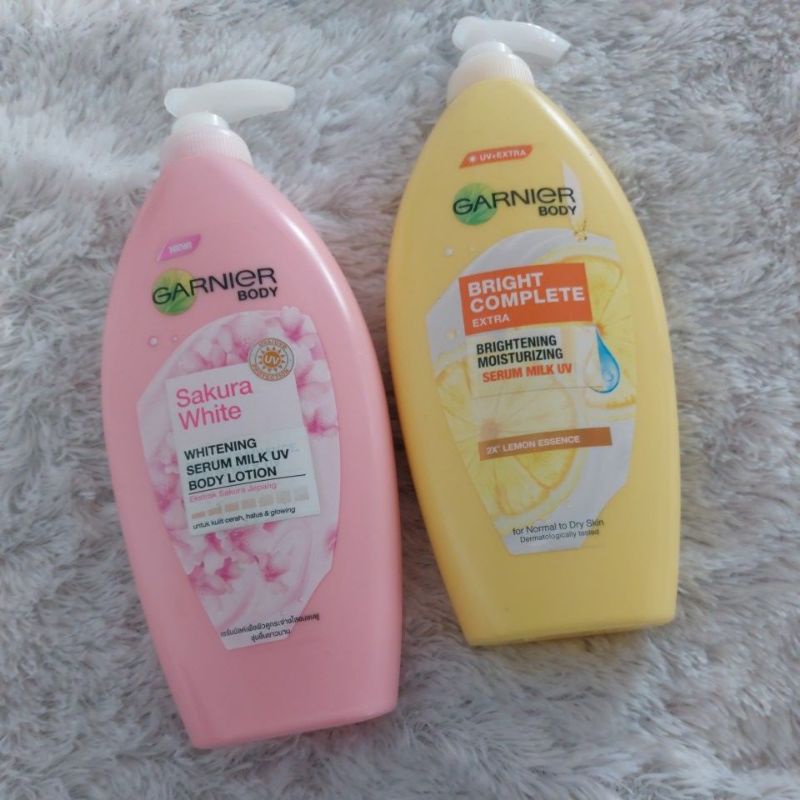 Jual Garnier Body Lotion Sakura White / Bright Complete 400ml Shopee