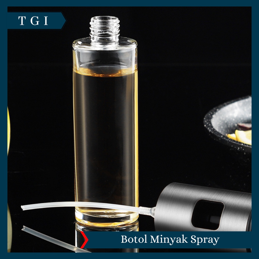 TGI - STAINLESS STEEL GLASS OIL PUMP SPRAY / BOTOL SPRAY BISA UNTUK PARFUM/MINYAK