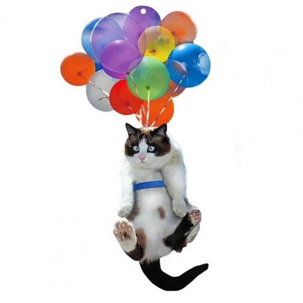 Rebuy Car Hanging Ornament Dekorasi Interior Mobil Untuk Hadiah Kucing Lucu Hiasan Dinding Balon Warna Warni Akrilik