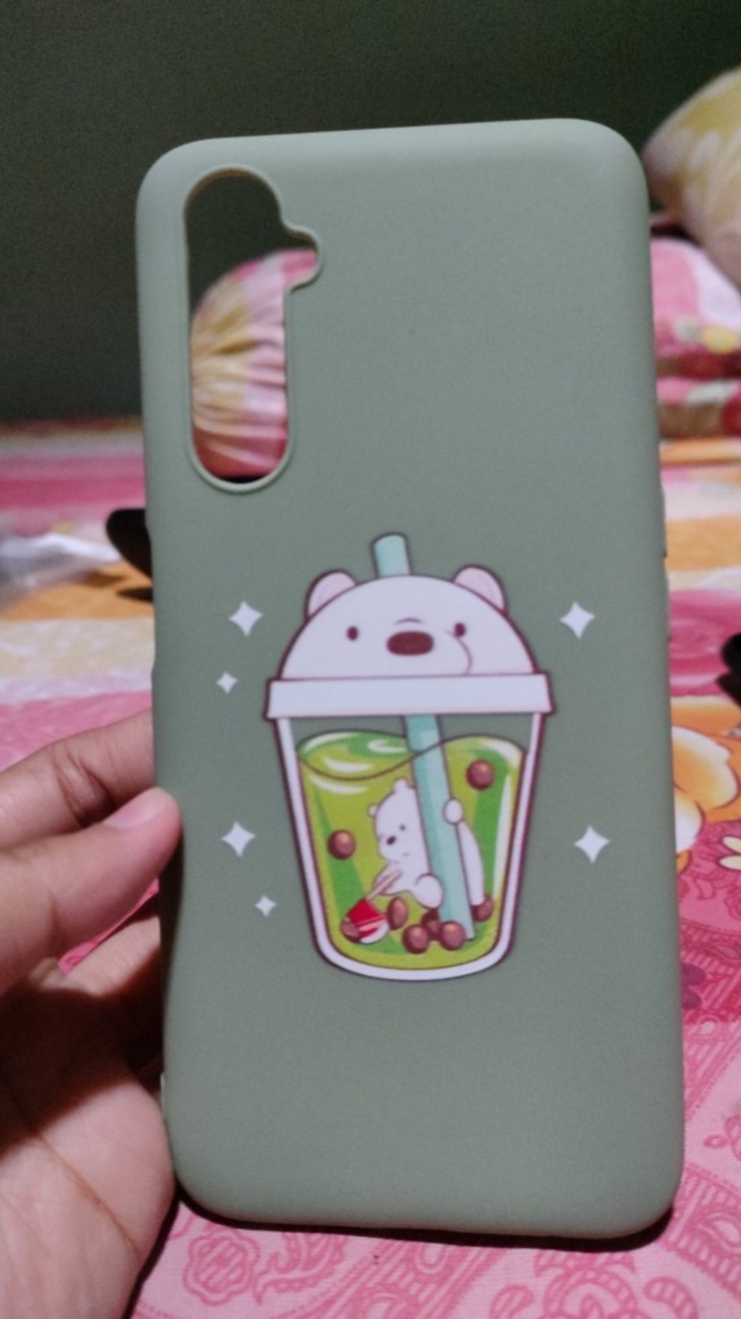 OPPO Realme Painted Soft TPU Phone Case Motif Milk Tea