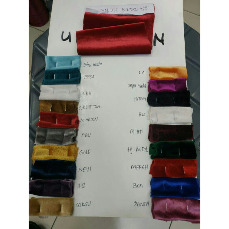 Bahan bludru streach/Kain bludru velvet/Bludru