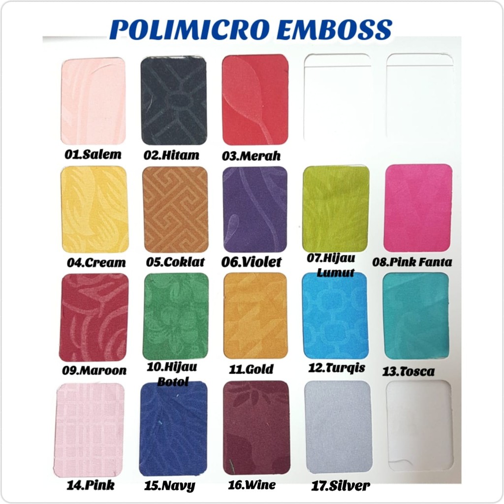 Bahan Kain Polimicro Emboss New Quality