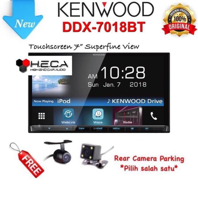 New Kenwood Head Unit Double Din Ddx 7018 Bt Tape Mobil