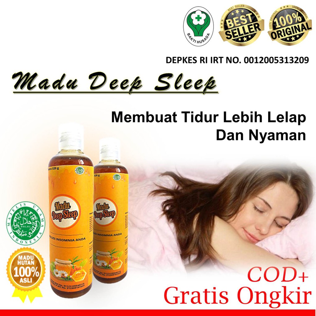 MADU DEEP SLEEP HERBAL ANTI INSOMNIA TERAMPUH - OBAT SUSAH TIDUR - OBAT TIDUR CAIR - OBAT HERBAL
