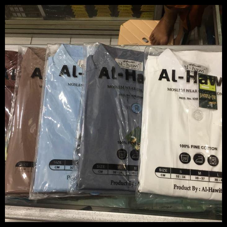 Promo Rr Premium Store - Al Hawi- Baju Koko - Gamis Pria - Baju Muslim Pria - Putih