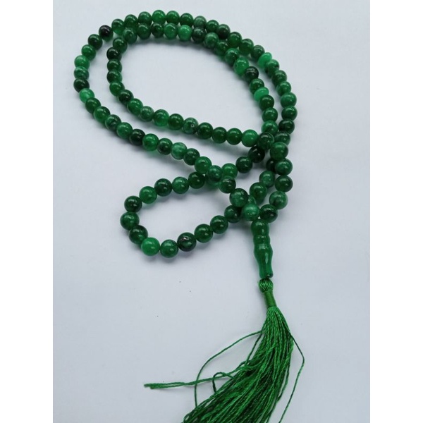 tasbih batu giok hijau Burma / tasbih kalung batu giok hijau / tasbih batu giok hijau murah