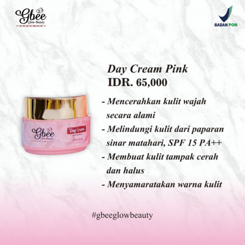 DAY CREAM  PINK/DAY CREAM GLOW - GBEE GLOW BEAUTY