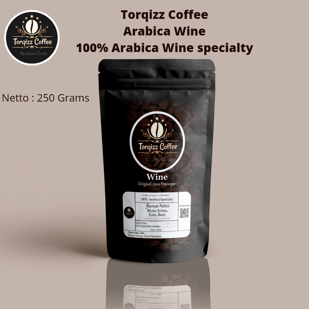 

Kopi Arabica Wine 250gr | Torqizz Coffee | Kopi Asli | Roastbean | kopi bubuk