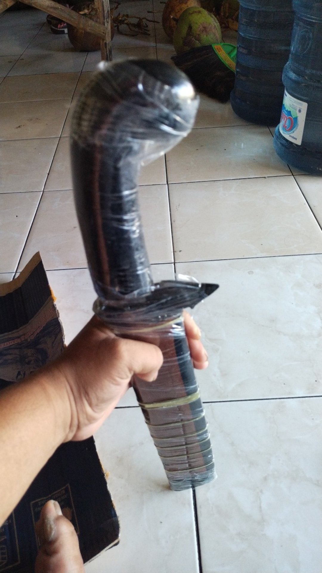 Golok Polet Hitam Untuk Belah Kelapa Berkebun Baja Per Kayu Ranting
