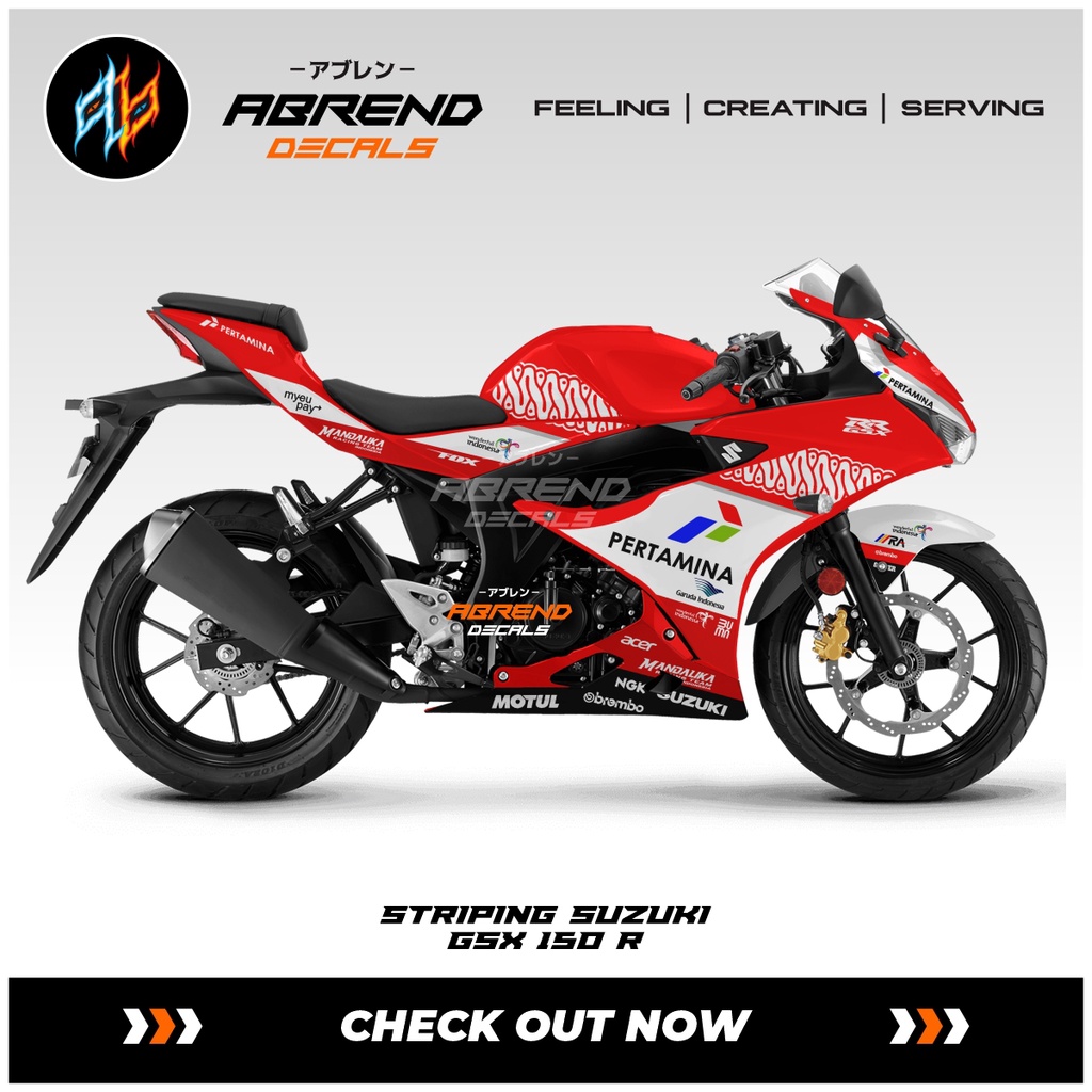 Striping Gsx 150 R Mandalika / Stiker Motor Suzuki Gsx Pertamina / Sticker List Variasi