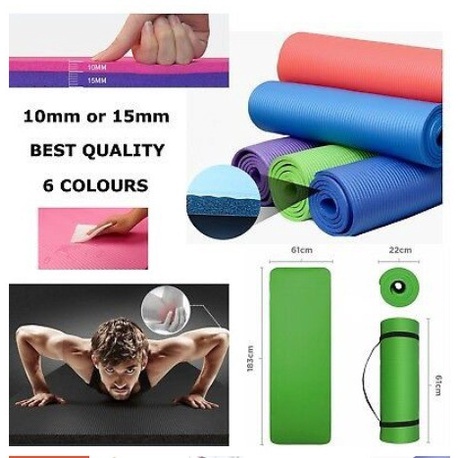 Yoga Mat 10Mm Alas Yoga Matras Yoga Anti Slip Matras Yoga 10Mm