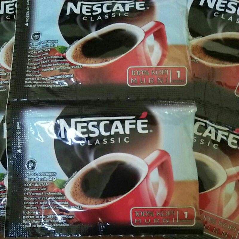 

Nescafe Classic Kopi Instan 2 gr Sachet/Dalgona/Kopi Murni/Roti/Aroma Kopi