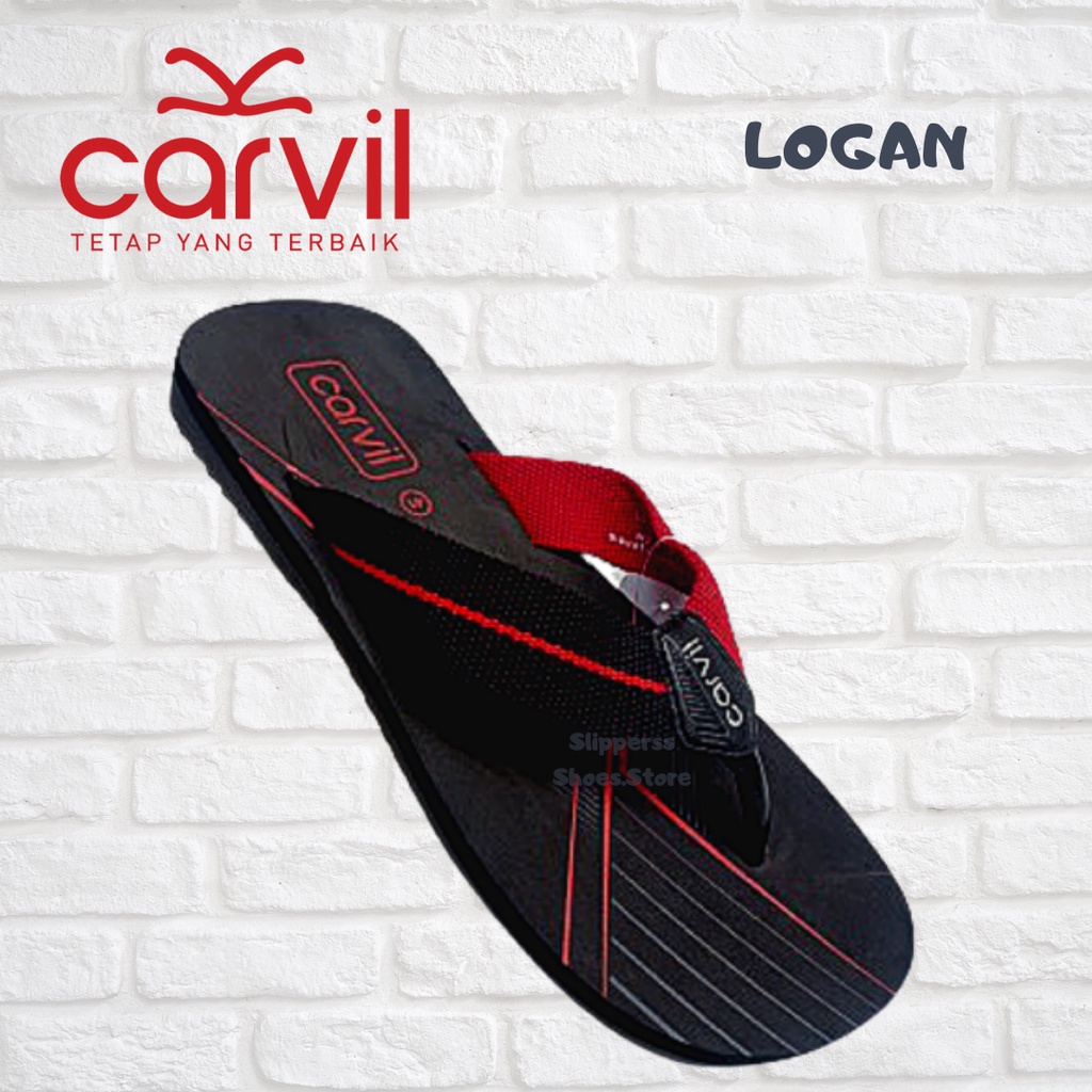 CARVIL LOGAN/sandal carvil original/sandal carvil jepit/sandal kasual/sandal keren/sandal pria/sandal wanita/size 38-44