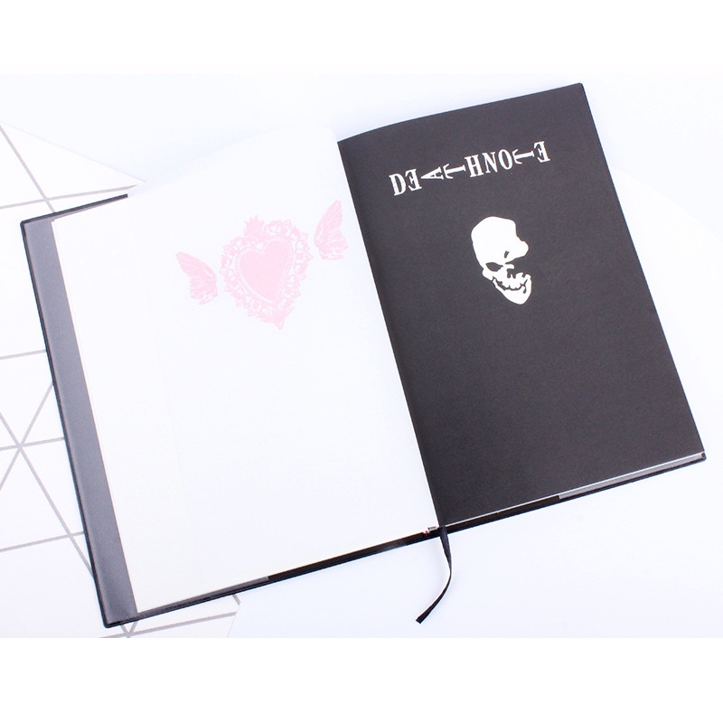 Buku Tulis Death Note Bergaris / Death Notebook / Buku Deathnote / Notebook Anime Dengan Pen