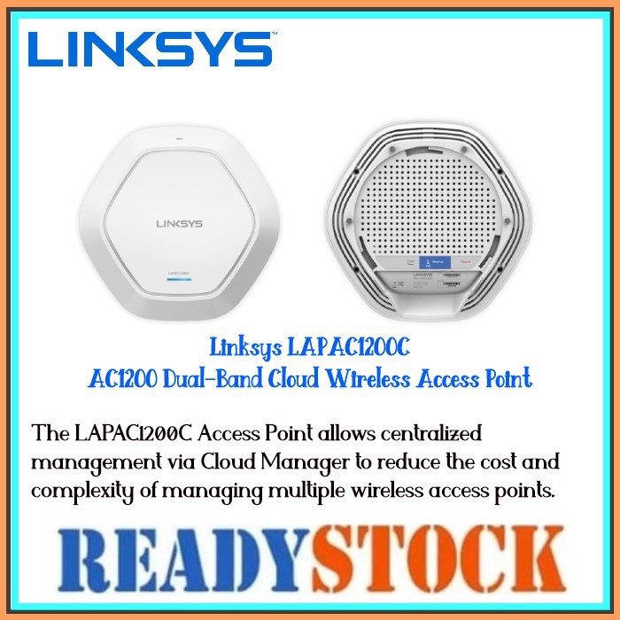 Linksys LAPAC1200C-AH AC1200 Dual-Band Cloud Wireless Access Point