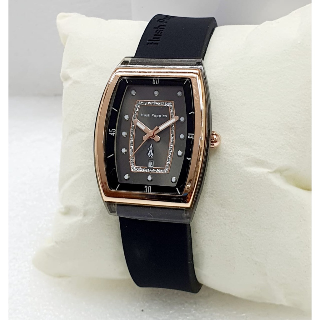 (BEST SELLER) JAM TANGAN WANITA HUSH PUPPIES TANGGAL AKTIF FREE BOX