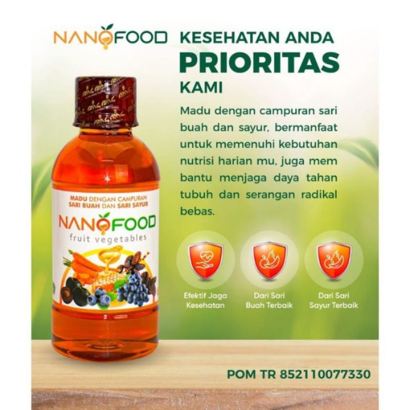 

Madu Multi Vitamin Sumber Vitamin NANOFOOD Suplemen Makanan Untuk Daya Tahan Tubuh Detoksifikasi Menangkal Radikal Bebas