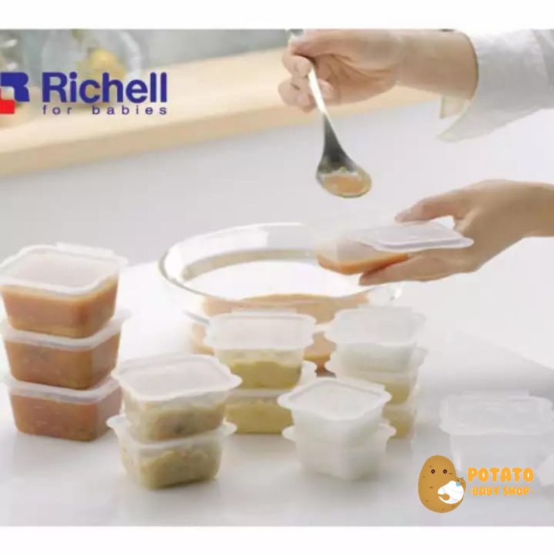 Richell Baby Food Container 100 ml &amp; 150 ml &amp; 50ml  - Animal