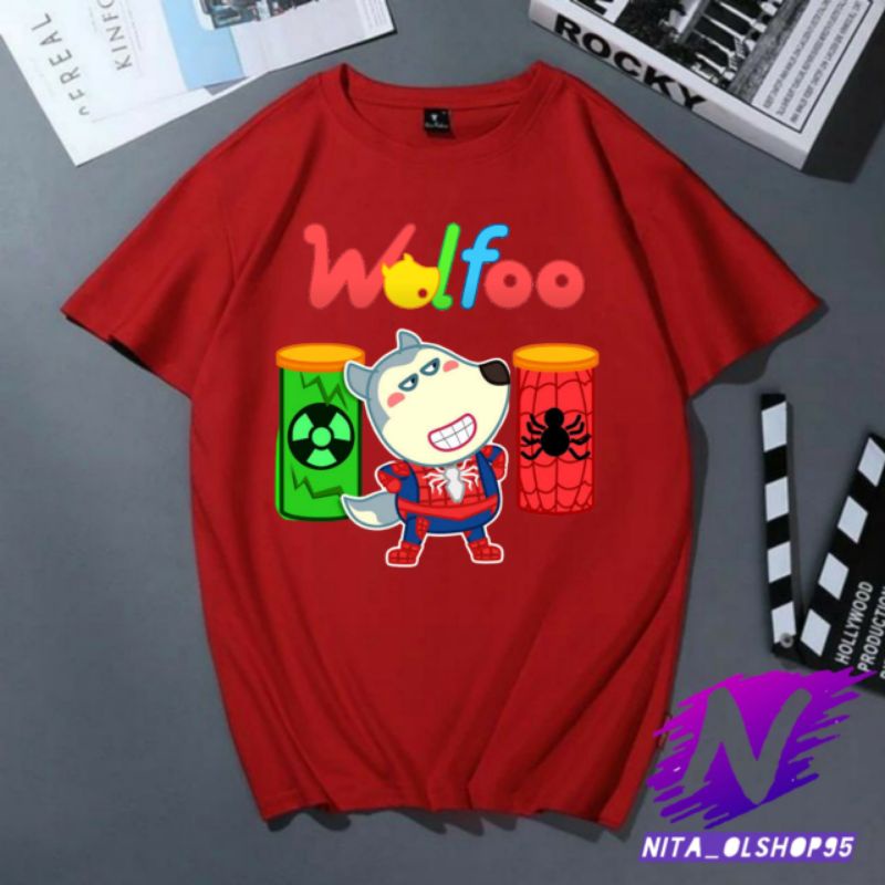 kaos wolfoo baju wolfoo superhero karakter baju anak