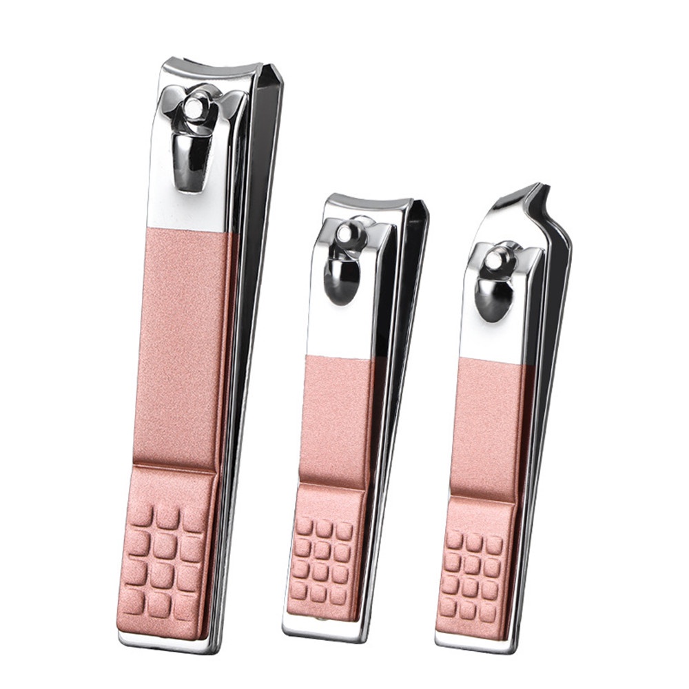 【COD Tangding】Gunting Kuku Bahan Stainless Steel Warna Rose Gold Untuk Manicure Pedicure