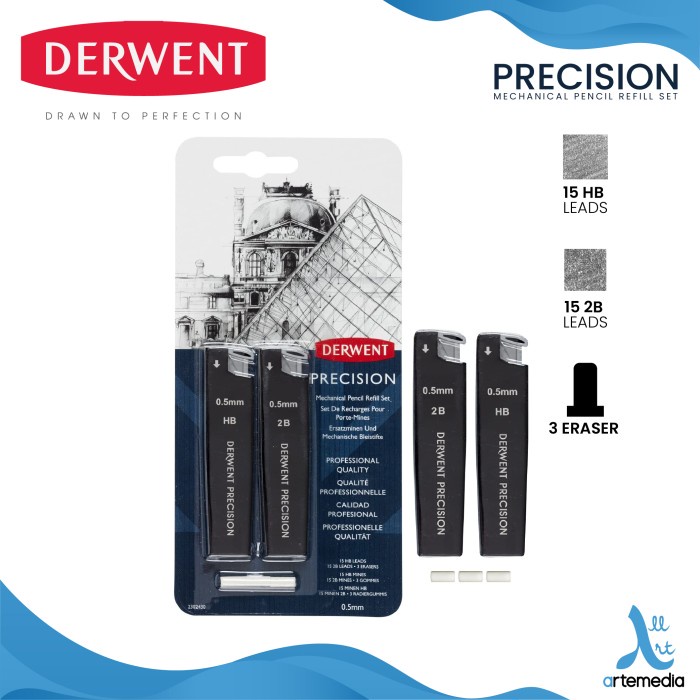 

TULIS-ALAT- PENSIL MEKANIK DERWENT PRECISION MECHANICAL PENCIL SET - REFILL SET 0.5 -ALAT-TULIS.