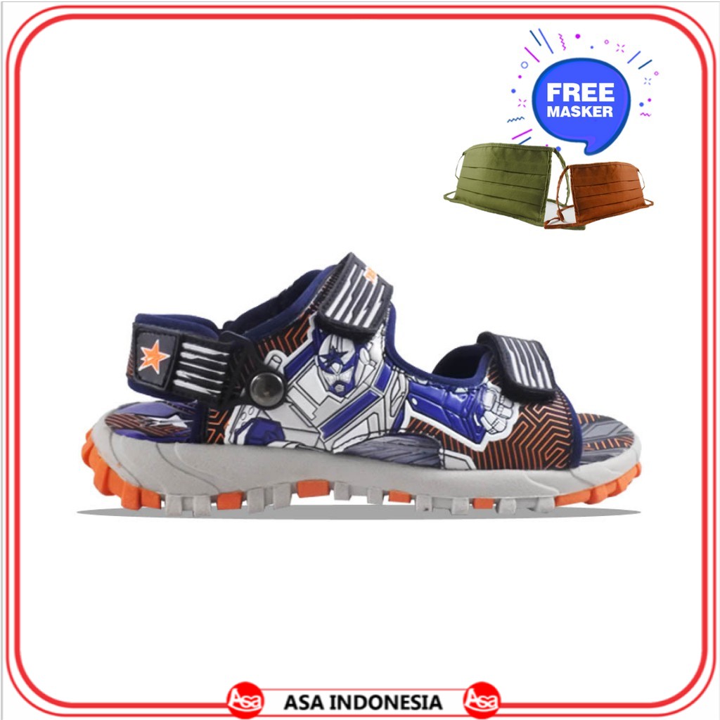 TREKKERS Sandal Anak G-Optimus  Hitam / Biru tua - ASAindonesia