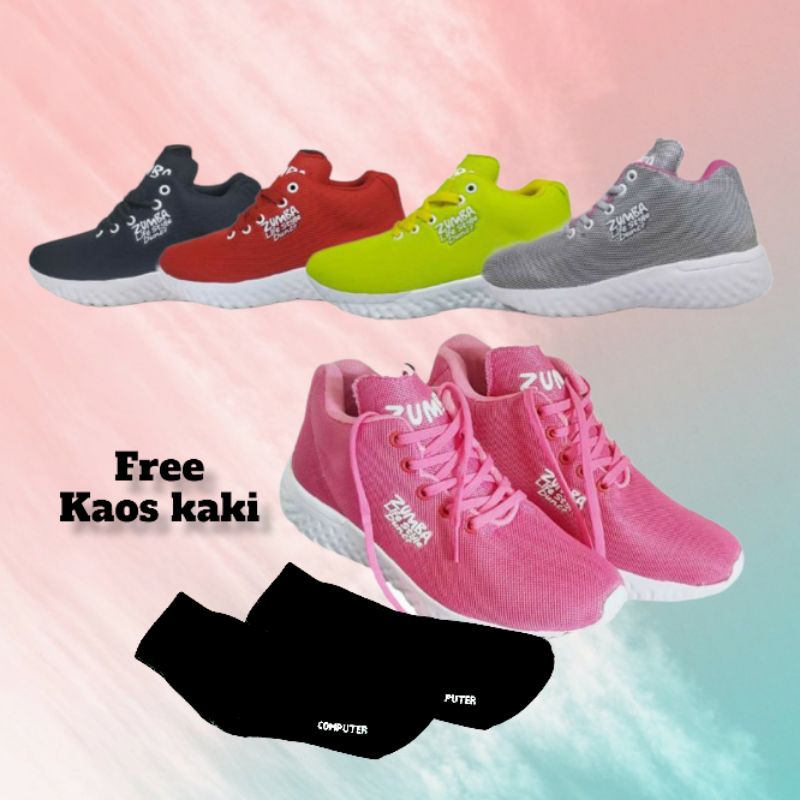 SEPATU SENAM WANITA ZUMBA AEROBIK OLAHRAGA DANCE