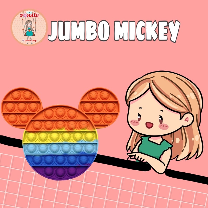 READY!READY! Fidget Pop It Rainbow Lengkap Murah/Mainan Sensorik Pereda Stres/Pop It Viral-Mickey