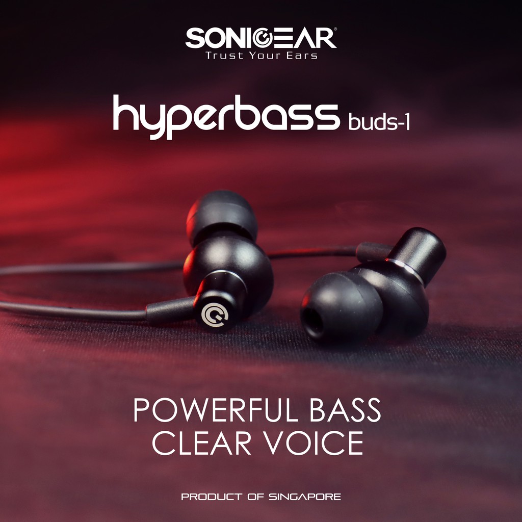 SonicGear Headset Hyperbass Buds1 Gaming Earphone With MIC Powerful Bass for Sport, Gaming, Music-2