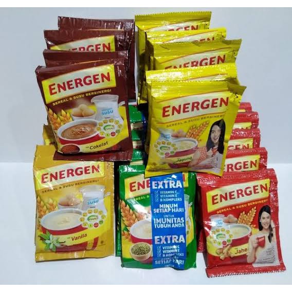 

Energen cereal instant renceng isi 10 pcs All Varian | energen renceng isi 10pcs energen renteng isi 10 energen coklat energen vanila energen kuram energen jagung energen jahe energen kacang hijau