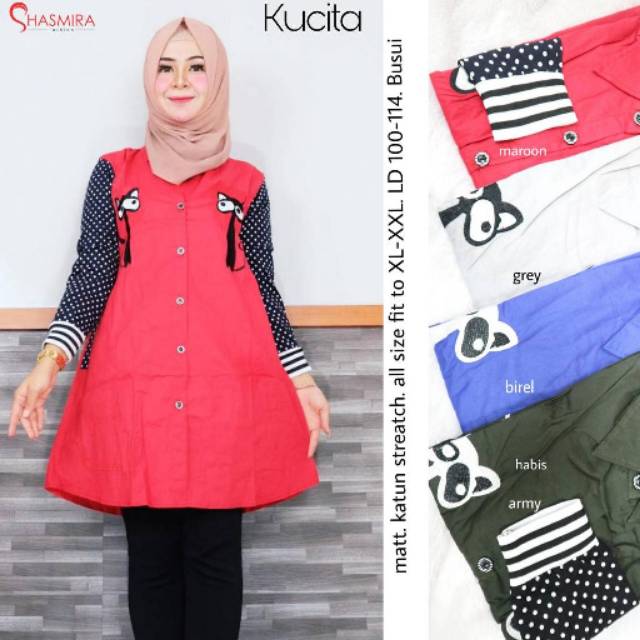 Atasan Kemeja Tunik Drees Ori by Sashmira