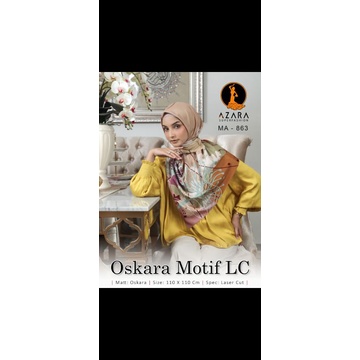 HIJAB SEGI4 OSKARA MOTIF CANTIK BAHAN KATUN PINGIR LC 110x1100