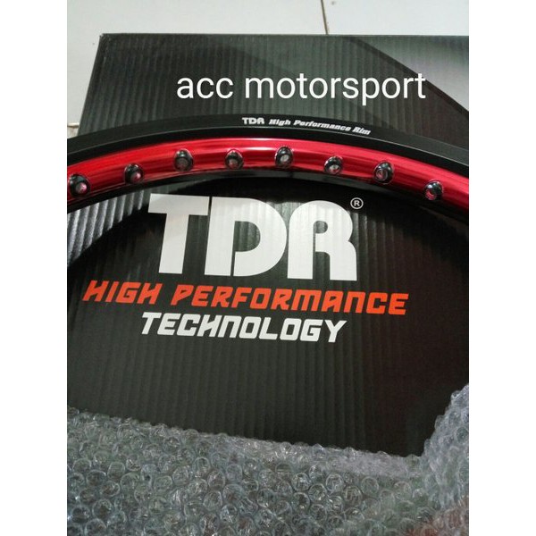 Velg TDR 2 tone hitam merah/ set