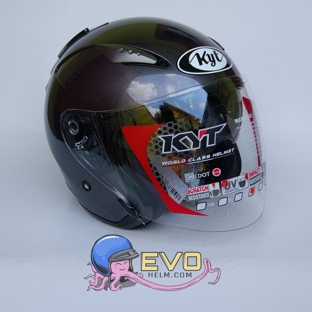 KYT GALAXY_SOLID GUNMETAL (DOUBEL VISOR)