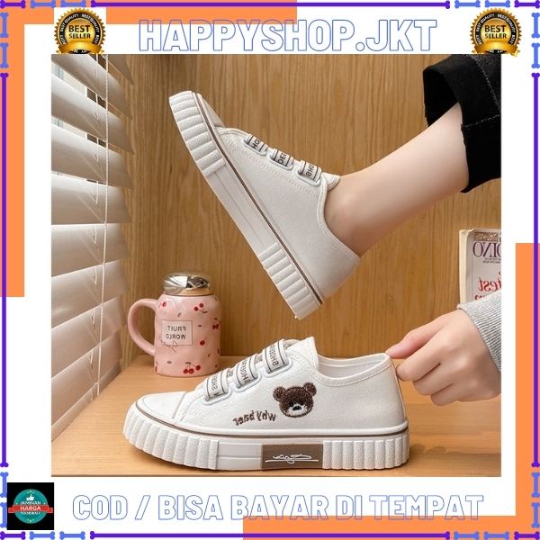 HS / Sepatu Sneaker Wanita Trendy 2021 Bahan Canvas Import 225